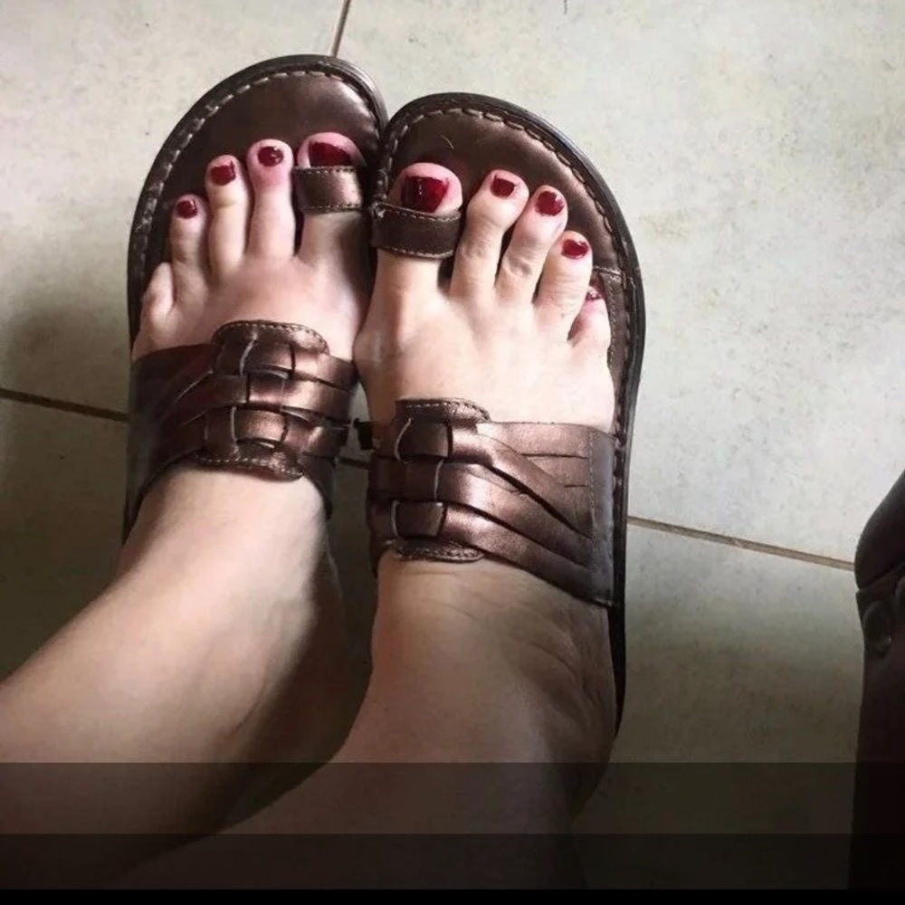 Born Leather Upper Braided Sandals